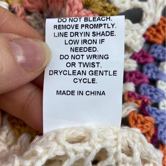 Shein crochet grannycore colorful cardigan women's size large - Picture 6 of 9